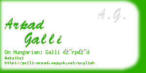 arpad galli business card